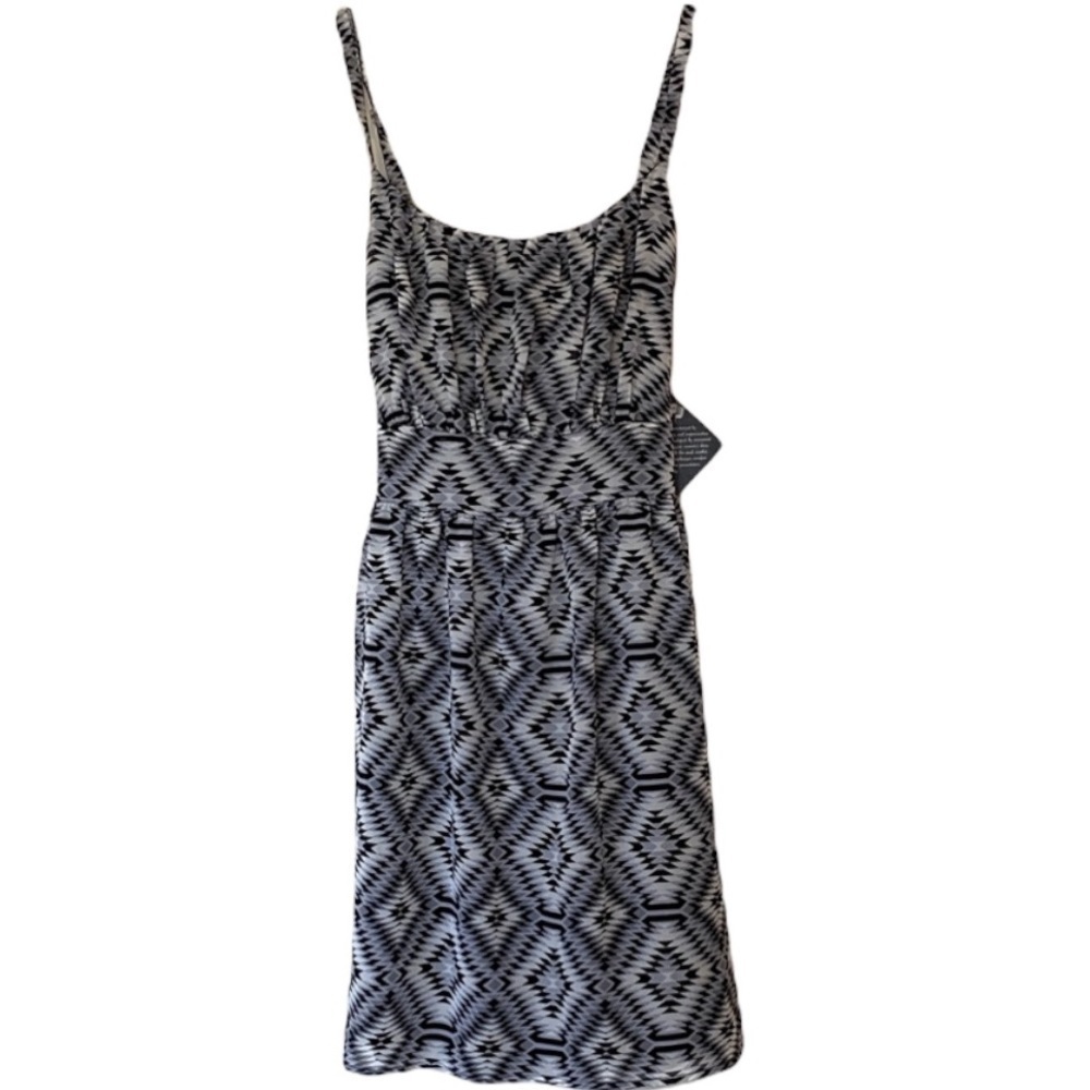 BEBOP spaghetti strap grey black chiffon dress med - Picture 1 of 9